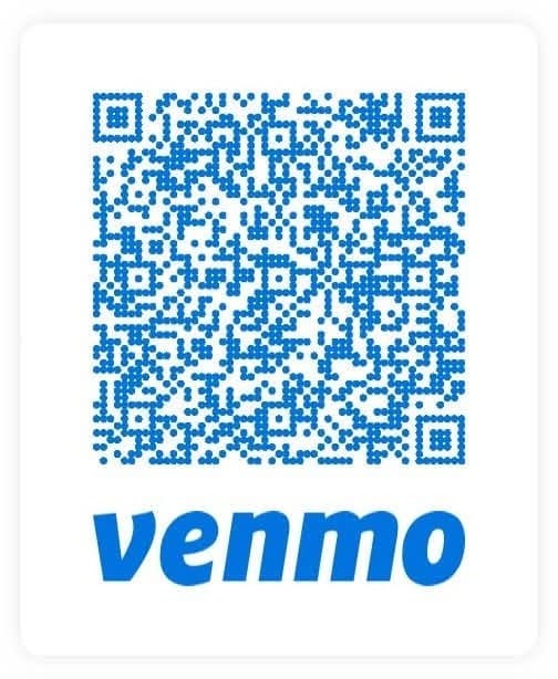 Venmo QR code for Top Shelf 3D Printing